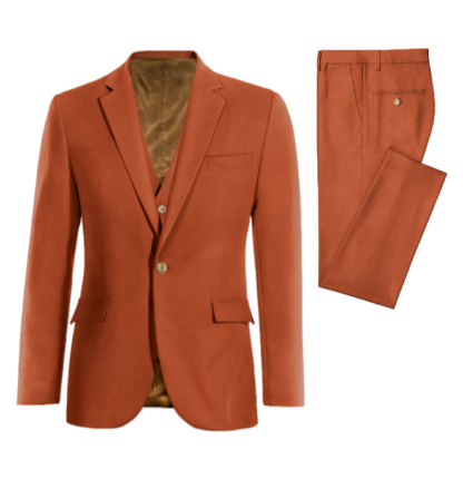 Terracotta wedding suit 3 pieces - Image 4